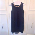 db Navy cocktail party filmy dress‎ 16 EUC Blue Photo 1