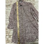 Diane Von Furstenberg  Dress 4 Brown White Collared Long Sleeve Cotton Photo 5
