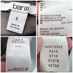 Bar III Olive Faux Leather Pocket Back Zip Tee Stretch Small Photo 2