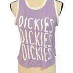 Dickies | Women's Purple White Logo Stretchy Cropped Tank Top Sz M Photo 0