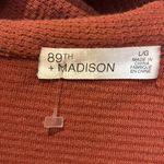 89th & MADISON BRAND DEEP DARK MAUVE COLOR TOP V NECK POP OVER LS TOP SIZE L Pink Size L Photo 3