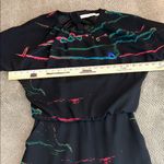 & Other Stories & Other Stories Black Abstract Print Short Sleeve Dress Cinched Waist Size 8 Photo 10