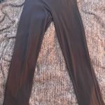 Forever 21 Gray crop stretch leggings with lace trim size medium Photo 0