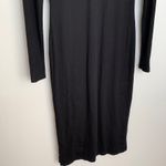 Marine layer Lexi Rib Long Sleeve Midi Dress Black Womens Medium Photo 8