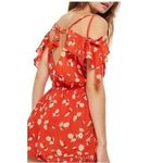 Topshop Size Medium 8/10 Floral Printed Open Back Jumpsuit. Photo 1