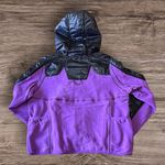 Free People NWT Go The Distance Fleece Jacket in Red Violet/Black Combo Photo 6
