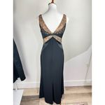 Badgley Mischka  Black Lace Gown Formal Evening Dress Sleeveless USA Made Photo 2