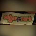 Sugar Tart Black Sheer Short Sleeve Ruffle Bib Blouse Size S Photo 9