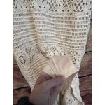 Lucy Paris  Hannah Crochet Dress Lined Beige Ivory Maxi Beach Boho Sundress Photo 2