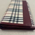 Burberry House Check Long Wallet with Burgundy Leather - NWOT Photo 6