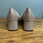 Isaac Mizrahi Live Heel Mary Jane Size 8 Block Heels Rose Gold Glitter Shoes NEW Photo 6