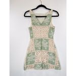 Sofie The Label Dress Green Carmine Patchwork Crochet Mini Cottagecore Small Photo 8