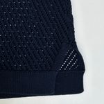 Vince  Coastal Cotton Mesh Knit Sleeveless Sweater in Navy Size S Photo 11