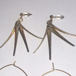 Elegant Bronze and Green Beaded Ball Drop Boho Earring Set Brown Photo 2