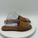 Madewell  The Boardwalk Post Slide Women's Size 8.5 Tan Leather Sandals Thong Photo 1