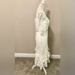 Lulus Elegant Briarwood White Lace Ruffled Midi Dress Size M Photo 12