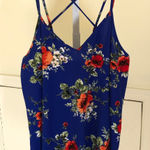 PaperMoon  NWT Basima Back Detail Knit Cami Top Blue Floral Size L Photo 0