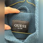Guess NWOT  Asymmetrical Button Front Wool Peacoat Women's M Teal Wing Collar Photo 1