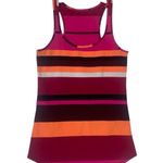 Lululemon womens size 2 4 small racer back tank refresher blossom stripe pink or Photo 0