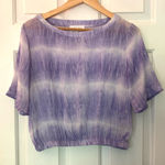 Bella Dahl  Lavender Tie-Dye Short Sleeve Lightweight Top Photo 0