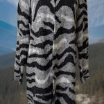 Chico's  Gray Black Patterned Knit Cardigan Sweater Women S‎ Mohair Blend CHIC Photo 0