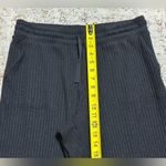 Loft  wide leg pull on ribbed pants size Large black rayon Photo 5