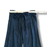 Urban Outfitters London Jean Black Linen Wide Leg Pants Marisa Fit Tie‎ Waist High Rise Sz 8 Photo 2