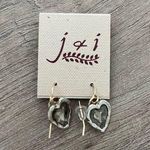 J&I Sterling Silver Heart Earrings NEW Photo 0