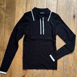 Black Long Sleeve Sweater Polo Shirt Small NWOT Photo 0