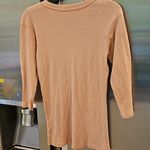 Michael Stars 💕💕 Dora 3/4 Sleeve Shine Tee Crew Neck Gild One Size NWOT Photo 3