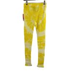 La Detresse Yellow Tie‎ Dye Thermal Legging Size Large New Photo 3