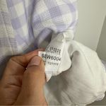 Charlie Holiday Lavender Gingham Mini Wrap Dress Photo 9