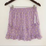 Abound  Tiered Ruffle Lightweight Mini Skirt Size Medium NEW Purple/Yellow Photo 0