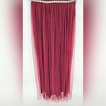 Lulus Lulu’s Delightful Occasion Burgundy Beaded Tulle Maxi Dress size Small New Photo 5