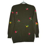 J.Crew  Flower Bud Cashmere Button Down Boyfriend Cardigan Sweater Small Cherry Photo 6