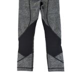 Lululemon  Pace Rival Crop Leggings‎ Capri Pocket Black Pattern Mesh Women's Sz 4 Photo 5