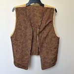 Handmade Reversible Vest Women’s One Size Cats Floral Textured Open Front Grannycore Photo 3