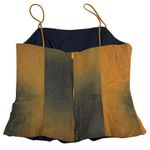 Vintage Y2K gold spaghetti strap rhinestone corset size large Photo 6