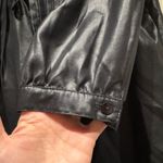 People like Frank leather look pleated front ruffled blouse size medium Photo 4