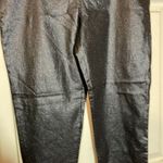 Versona  Contemporary Black Faux Leather Sparkle Leggings Size 12 Photo 4