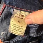 Ymi  women’s size 0 Jeans Denim Shorts with Red Stitching Photo 2