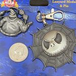 Disney Nightmare Before Christmas Jack Skellington & Oogie Boogie Lanyard & Pin Photo 8