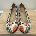 Talbots White Botanical Butterfly Colorful Floral Flats 8 Photo 2