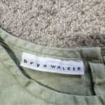 Bryn Walker  Women’s 100% Linen Sleeveless Tunic Top Side Slit Legenlook Green M Photo 8