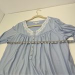 Eileen West Blue Lace Long Sleeve Cozy Sweater Knit Short Nightgown Medium‎ NEW Photo 7