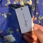 Lovers + Friends  Elouise Tiered Midi Dress Off Shoulder Feeling Blue Floral XS Photo 13