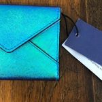 Rebecca Minkoff Blue Iridescent Card Case  Photo 0