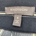Madison Navy Stripe Wide Leg Pants NWT Size 4 Preppy Striped Dress Pants Blue Photo 6