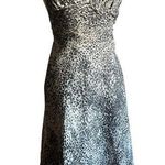 EXPRESS | Y2K Vintage Silk Leopard Print Halter Fit and Flare Ruched Dress Sz 0 Photo 0