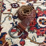 American Eagle  Braided Leather Belt Brown Boho Western Festival S/M Adjustable Photo 0
